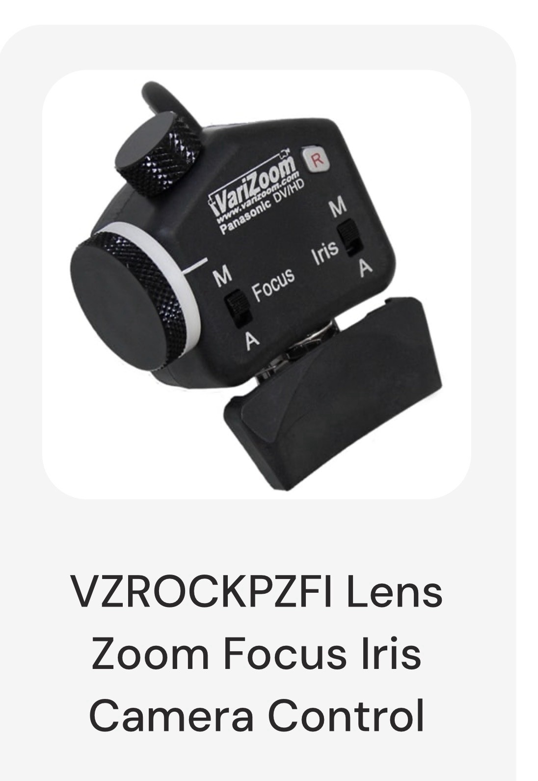 VariZoom VZ-ROCK-PZFI Zoom/Focus/Iris Rocker Control f/ Panasonic DVX100B/HVX200