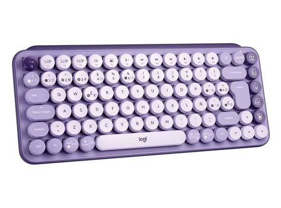 PURPLE - Logitech POP Keys Mechanical Wireless Keyboard (SPANISH LAYOUT)