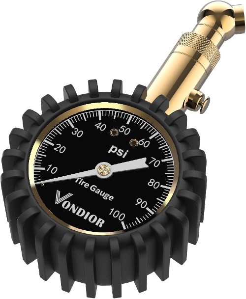 Tire Pressure Gauge (0-100 PS Size: 0-100 PSIColor: Black Tire Gauge w/o‌ Tube