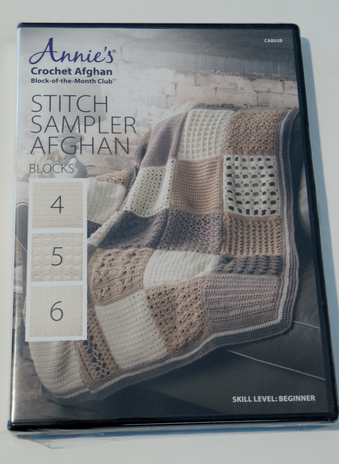 Annies Crochet Afghan Stitch Sampler Blocks 4 5 6 DVD Block of the Month SEALED
