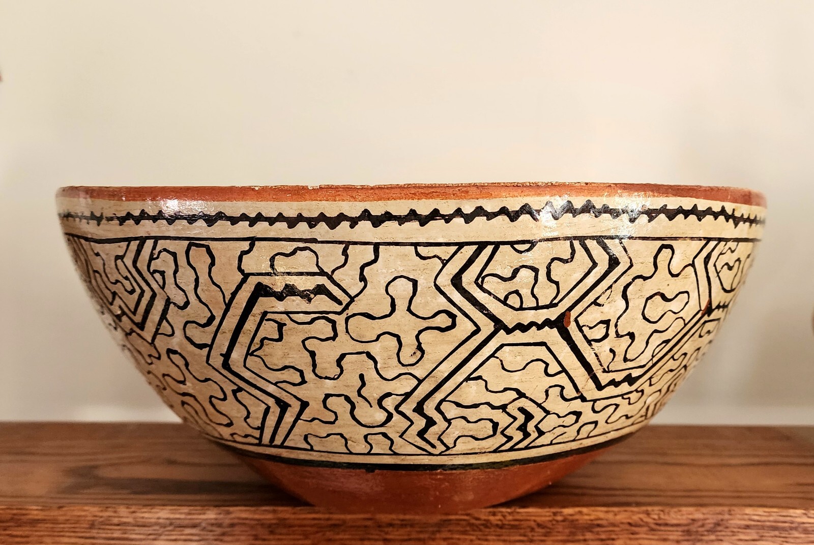 Vintage Shipibo Indians Rainforest Bowl