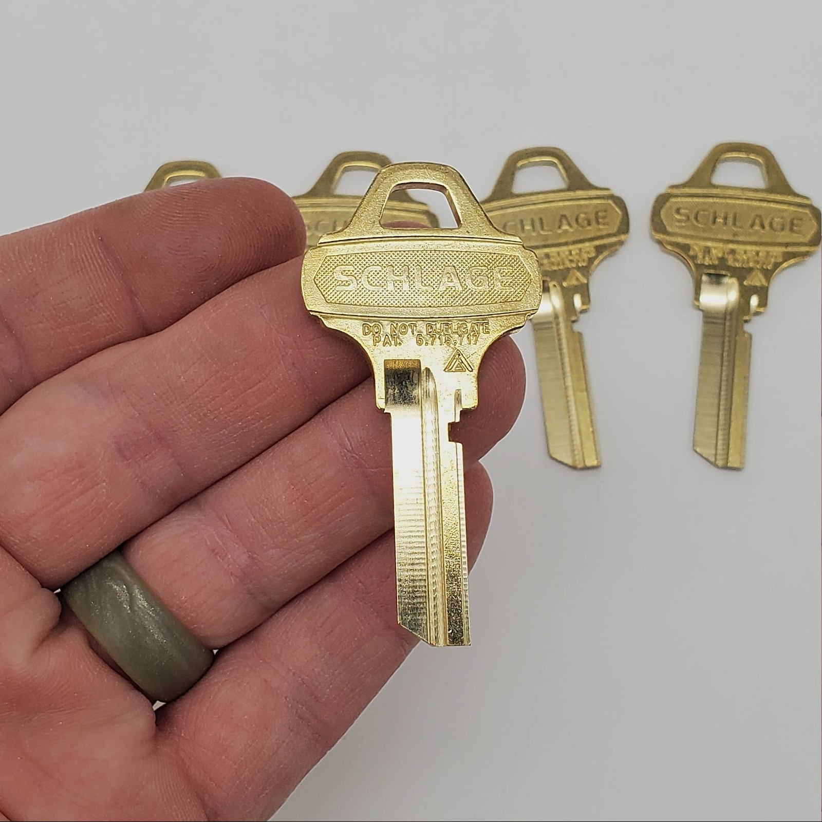 Schlage Everest 35-007 C345 Key Blanks Nickel Silver 6 Pin Lot Of 5 NOS