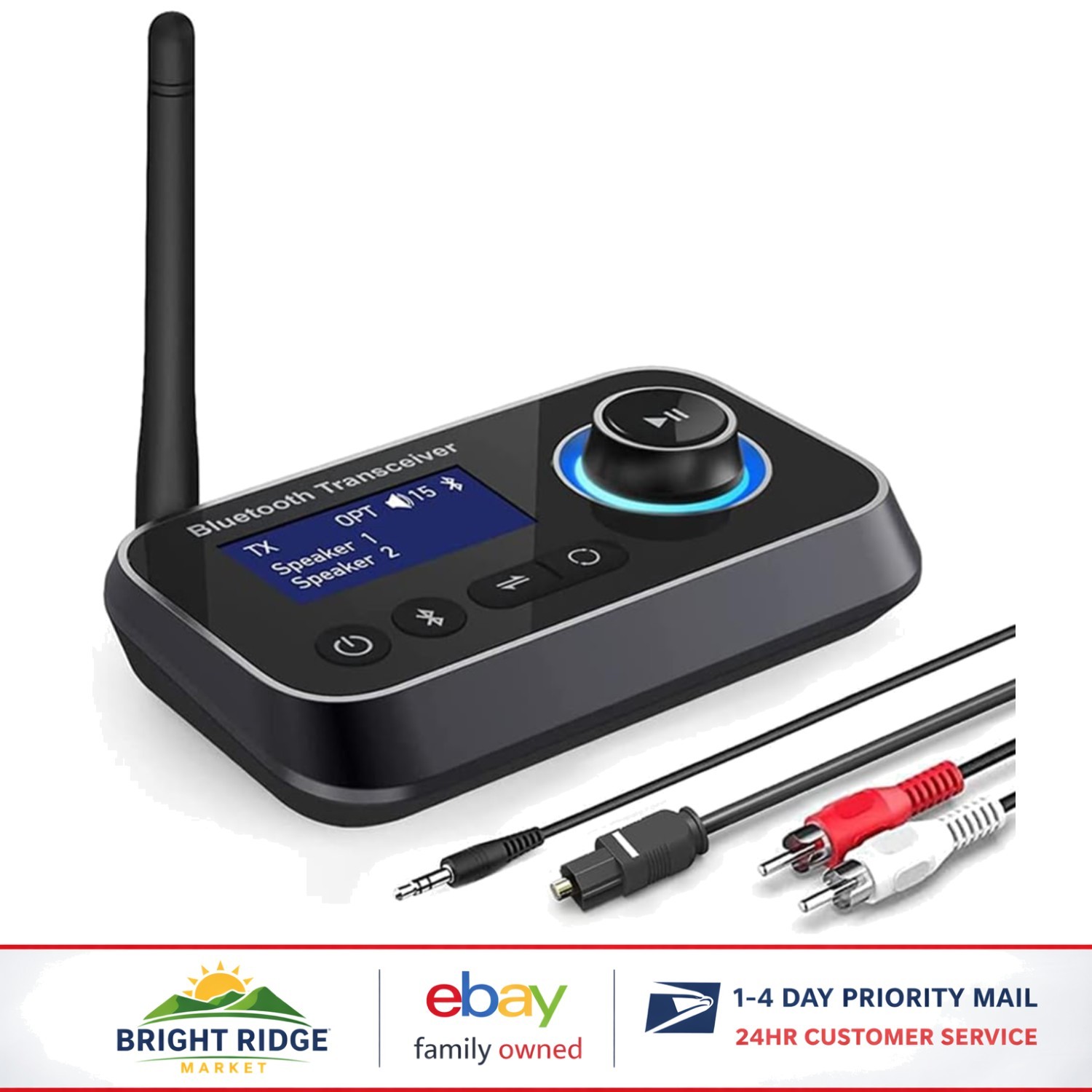 Multi-use Bluetooth Transmitter Receiver for Home Stereo System Enhancement