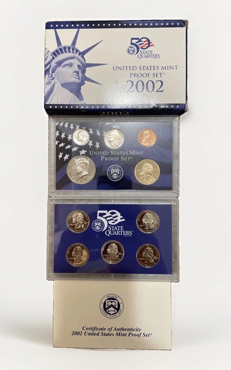 2002 United States Mint Proof Set, w/Original Govt Packaging and COA!
