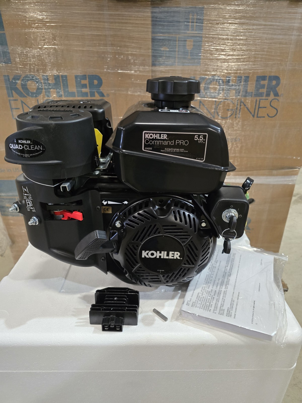 Kohler 5.5HP Command Pro CH255-3039 Horizontal Engine ES 6:1 Gear Reduction