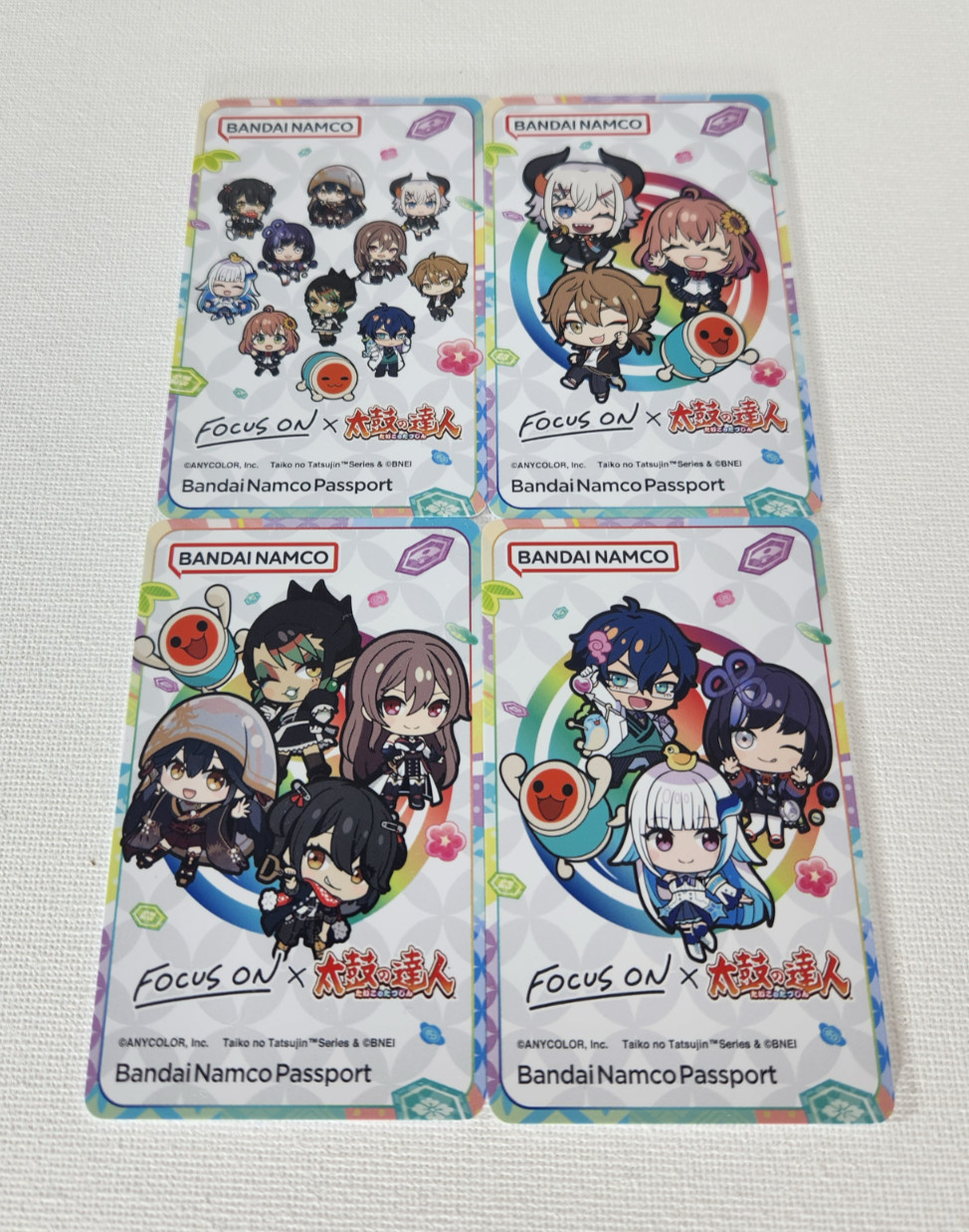 Bandai Namco BANAPASSPORT IC -Set of 4 Focus on X Taiko no Tatsujin - US SHIP
