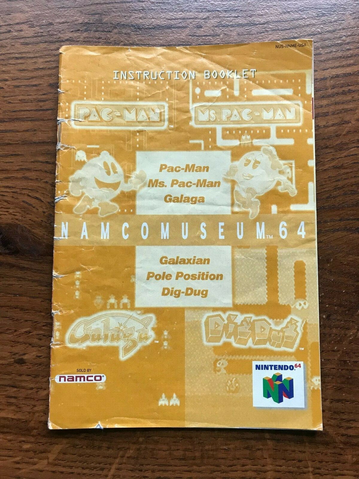 Namco Museum NamcoMuseum N64 Nintendo 64 Instruction Manual Only