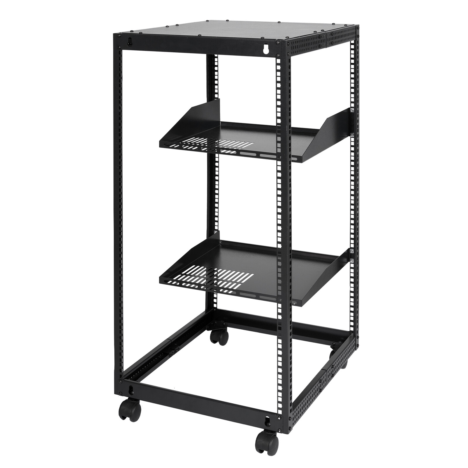 VEVOR 20U 4 Post Open Frame Server Rack Network Enclosure 23''-40'' Adjustable