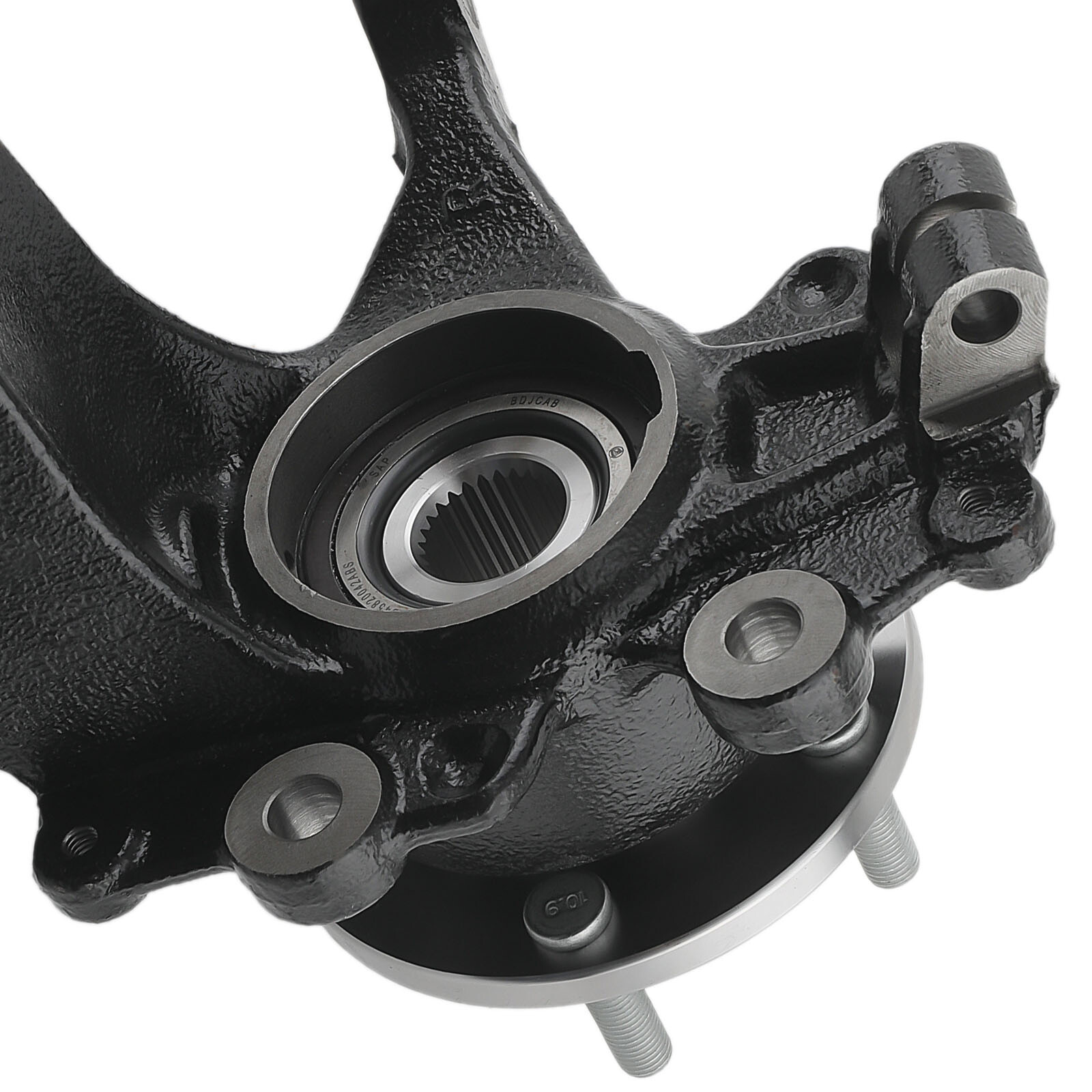 Pair Front Steering Knuckle&Wheel Bearing Hub Assembly Black For Ford Focus 2.0L
