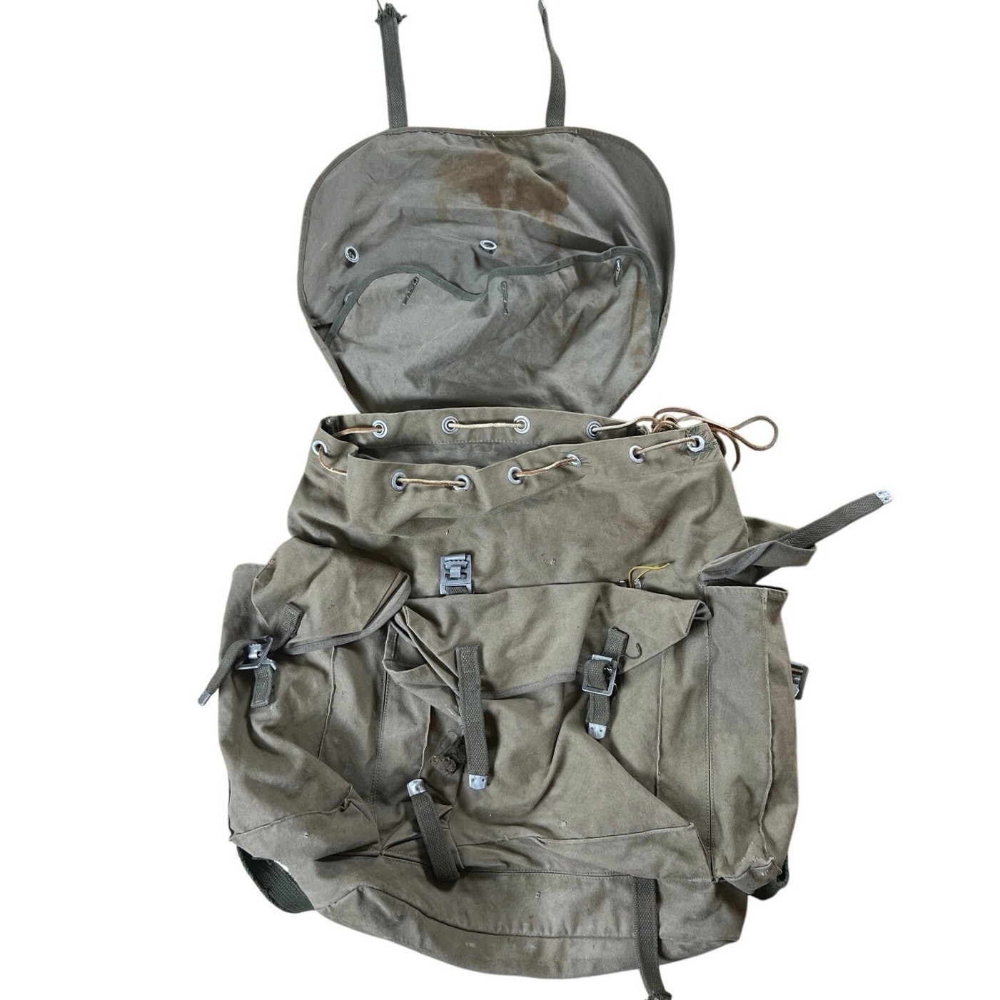 Alpine Rucksack German BW Mountain Troops Backpack Canvas Straps