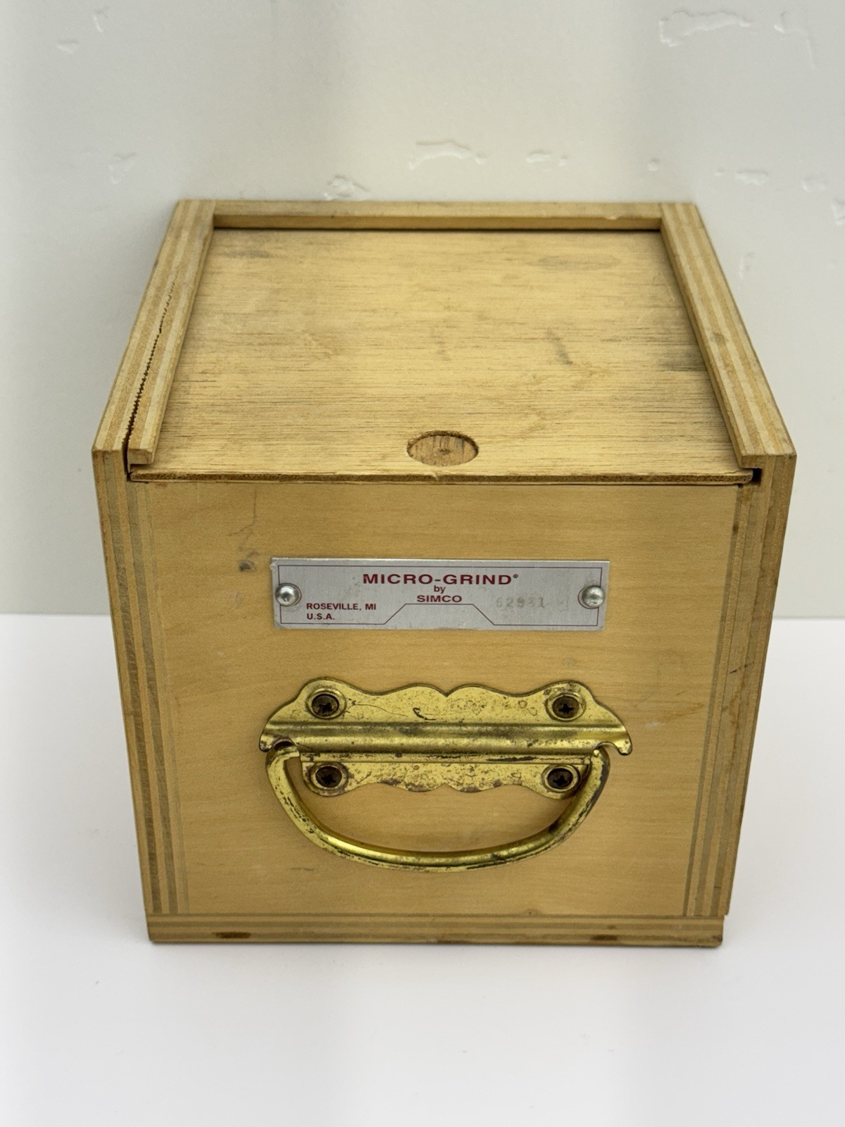 Micro-Grind by SIMCO Replacement Wood Box 6x6x6 Roseville, MI USA Vintage Used
