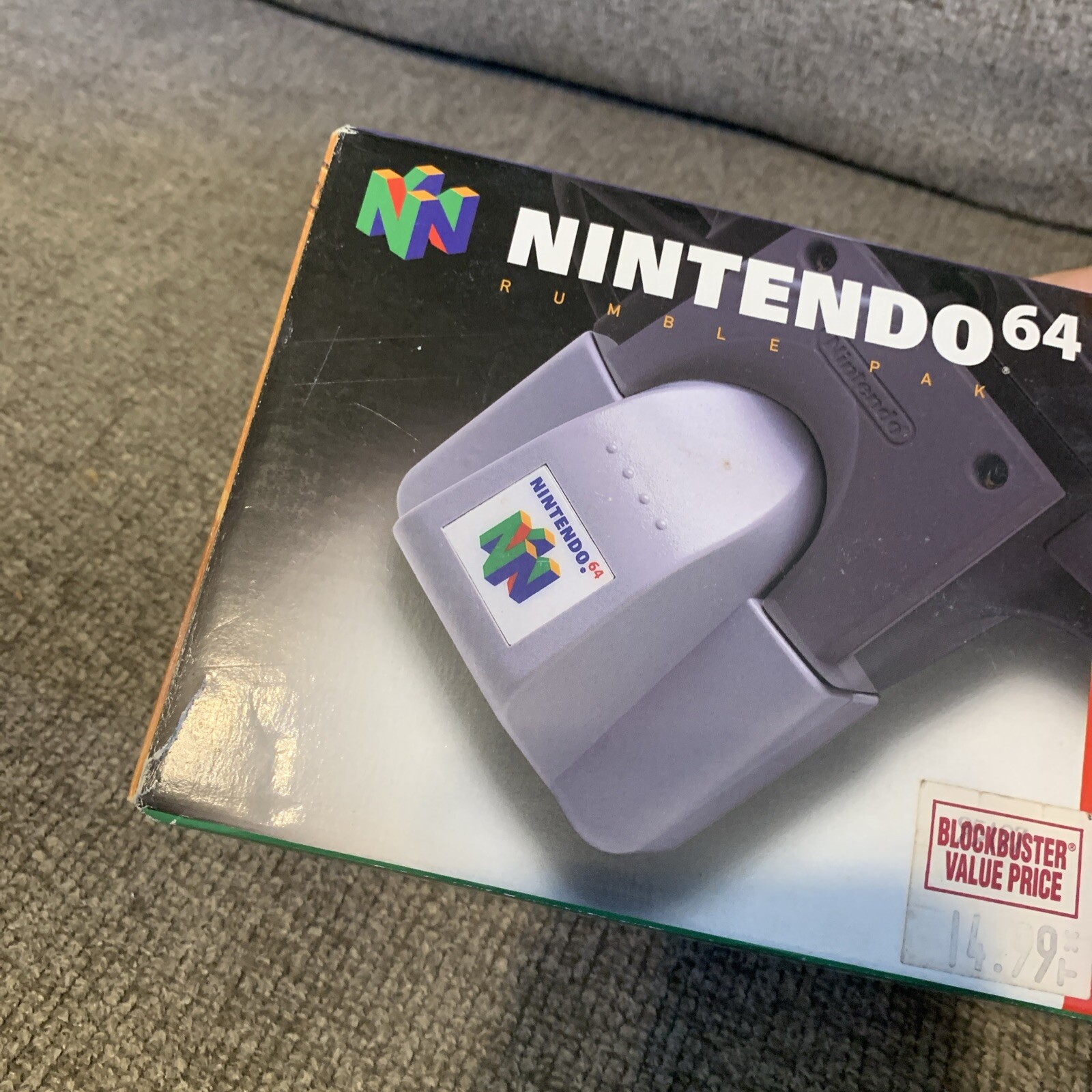 Nintendo 64 N64 Rumble Pak (1997) BOX ONLY! NO INSERTS READ!