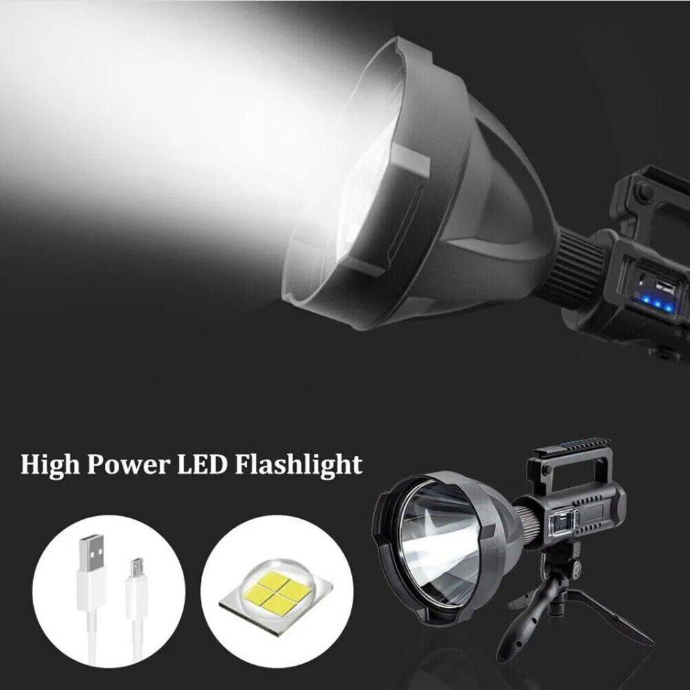 Rechargeable Spotlight 9000000 Lumens Handheld Hunting Flashlight Led Spot light