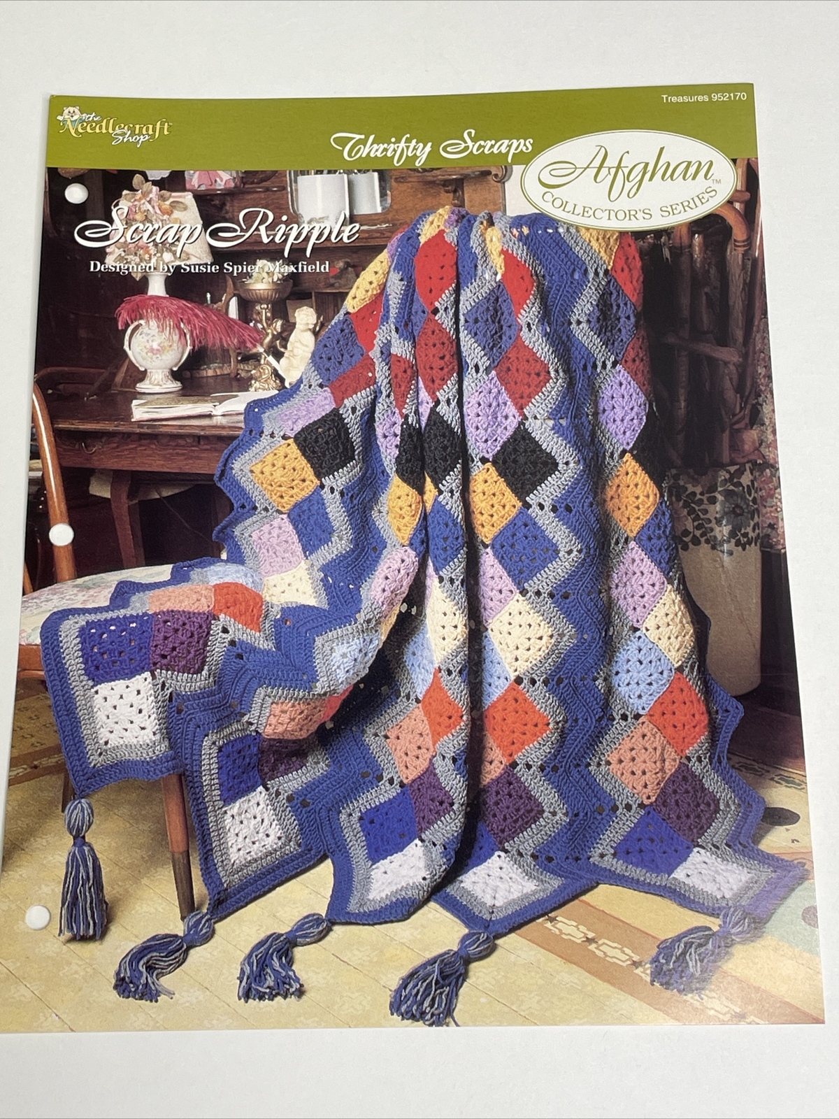 Scrap Ripple Afghan Thrifty Scraps Crochet Pattern Needlecraft Shop