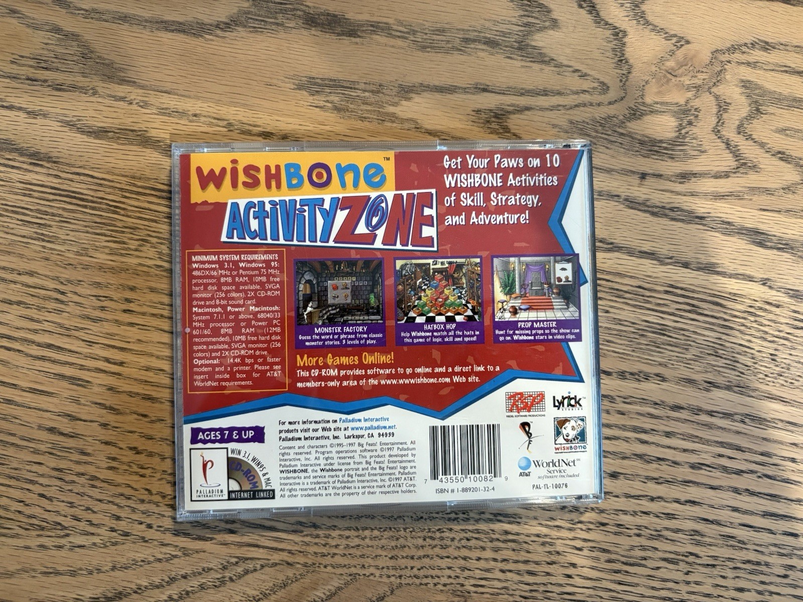 Wishbone Activity Zone PC CD-ROM Complete w/ Manual Windows Mac Educational Game