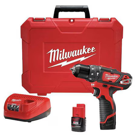 Milwaukee Tool 2408-22 M12 3/8 In Hammer Drill/Driver Kit