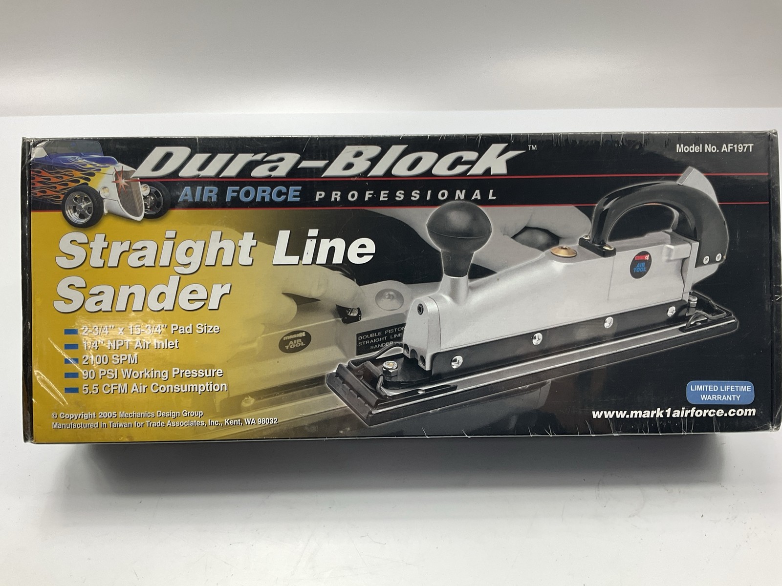 Dura-Block AF197T Straight Line Sander - 2-3/4" To 1/4" Pad Size