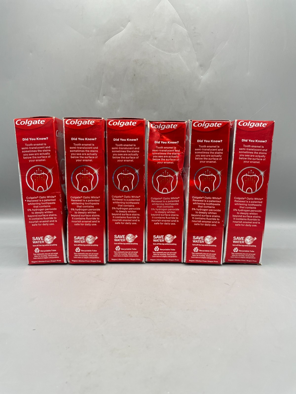 (6x) Colgate Optic White Renewal Toothpaste 3oz Exp 3/27