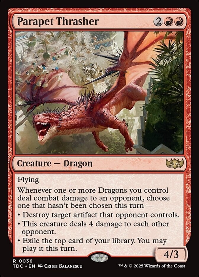 Parapet Thrasher 36 - NM - Tarkir: Dragonstorm Commander - MTG