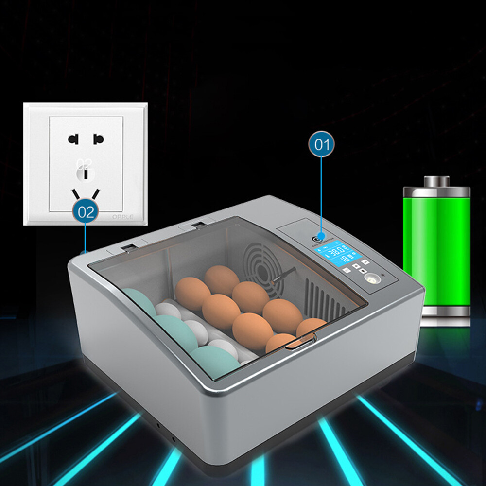 16 Digital Egg Incubator Hatcher Automatic Egg Turning Temperature Control 35W
