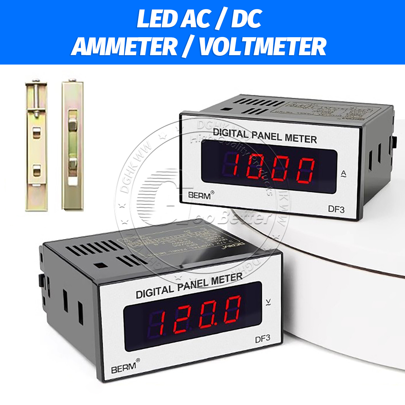 LED Ammeter Voltmeter AC200mA-1000A 2V-1000V DC200mA-2000A 200mV-2000V AC/DC