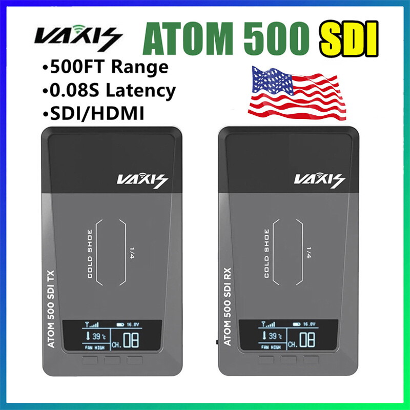 US Vaxis ATOM 500 Dual SDI HDMI Wireless Video Transmission System 1080P TX+RX