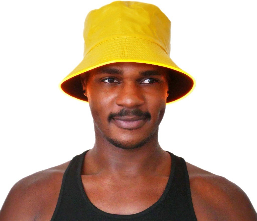 LED Bucket Hat (Yellow) - 7 Color LED Rave Hat - Light Up Festival Hats