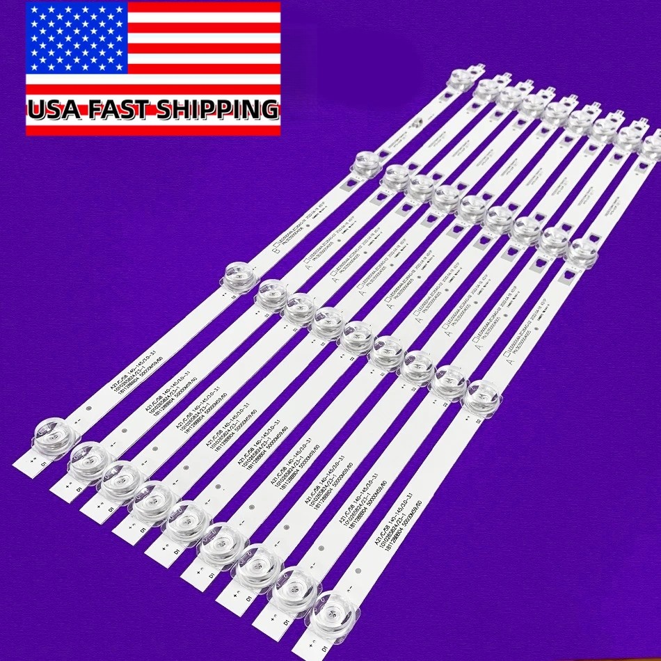 9Pcs Led Strips For RCA RTRU5027-B-US LED50D04A-ZC26AG-02E LED50D09-ZC26-01(B)