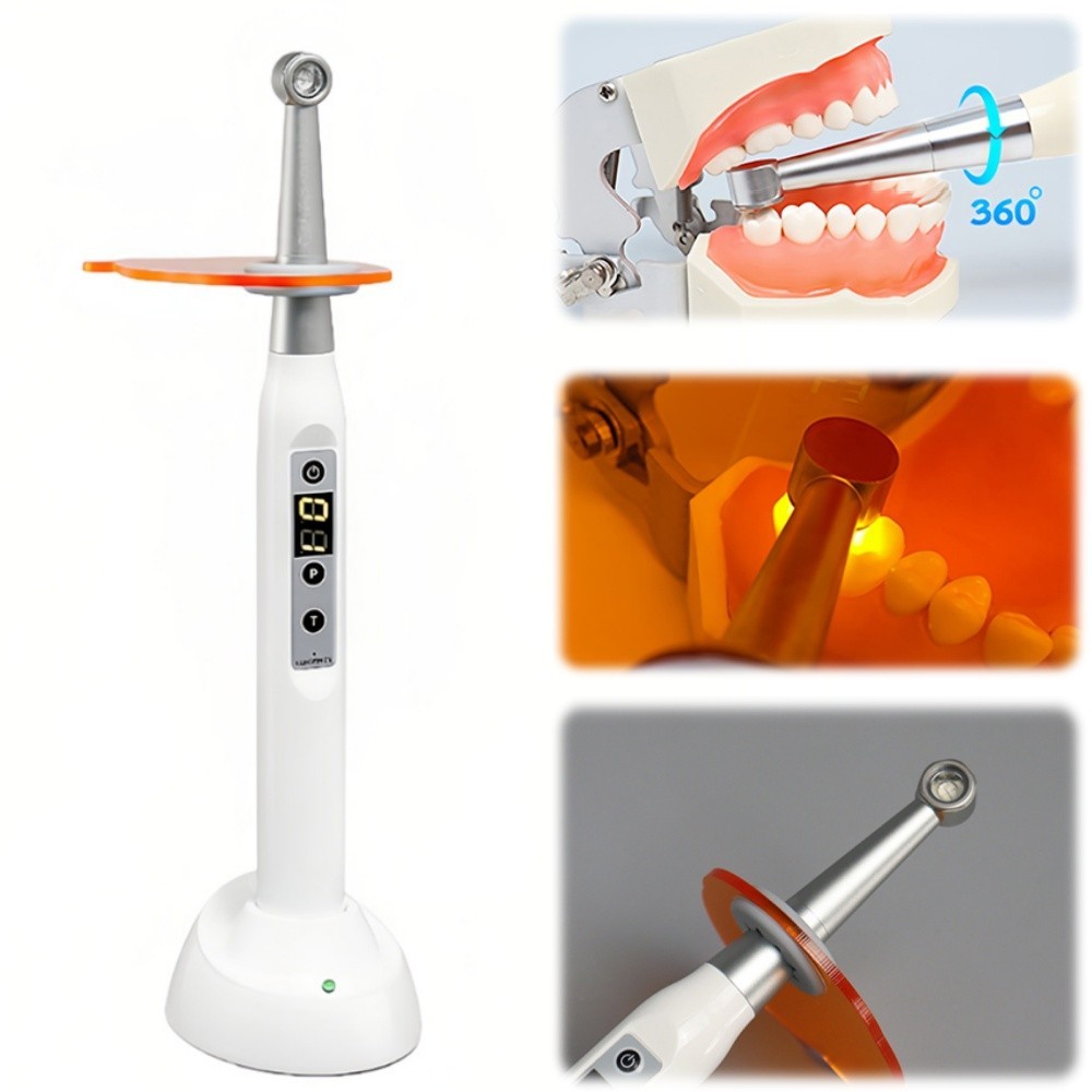 1s Dental Curing Light 360° Swivel Head ≥2500mW/cm2 Smooth Joint Direct Light