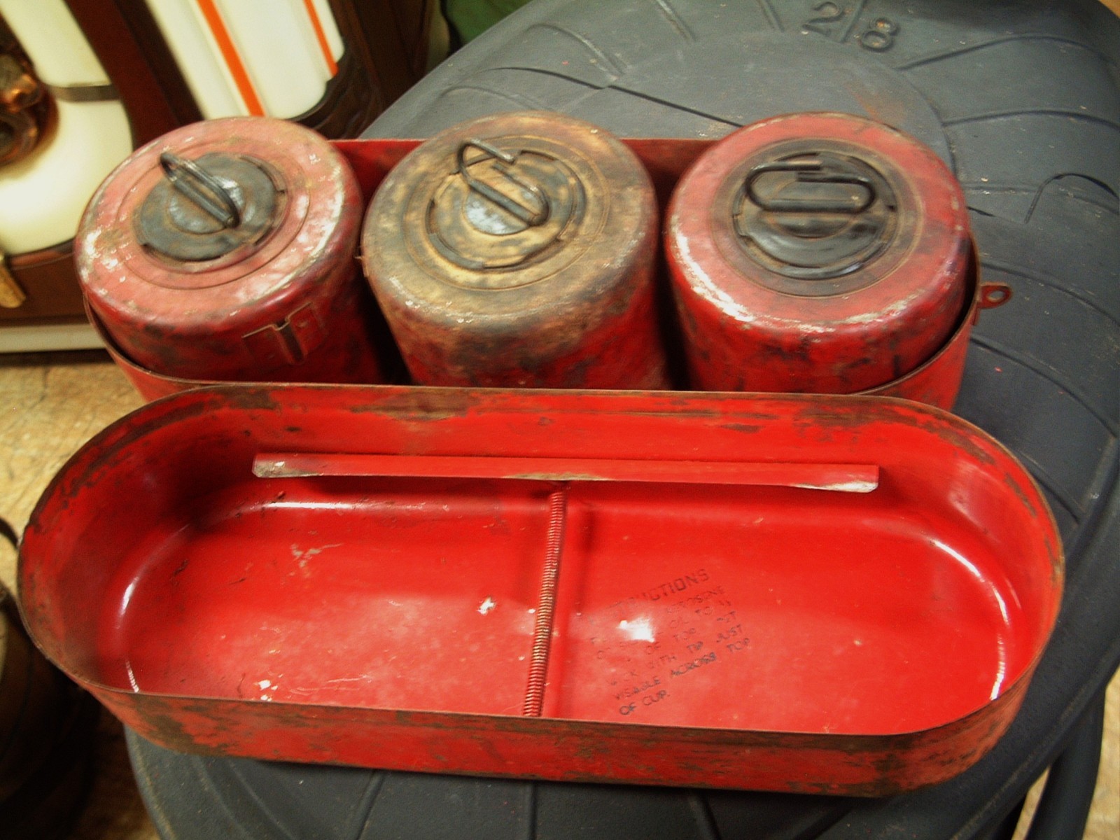 Emergency Kit Auto Rare Vintage Anthes Force Ft. Madison Roadside Motor Oil Lamp
