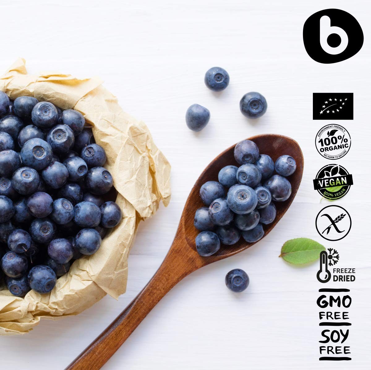 Organic Wild Blueberry Powder, Bilberry Powder - from Freeze Dried Blueberrie...