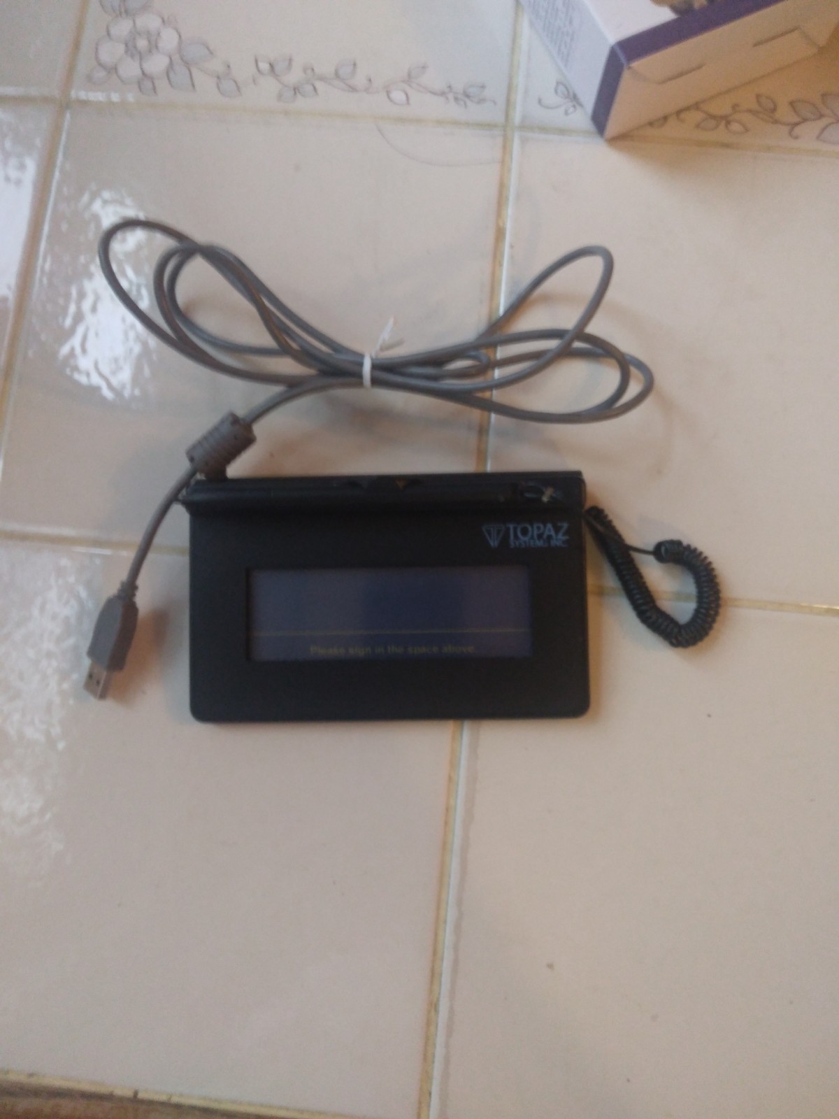 Topaz T-S460-HSB-R SigLite 1x5 USB Electronic Signature Capture Pad w/Stylus Pen