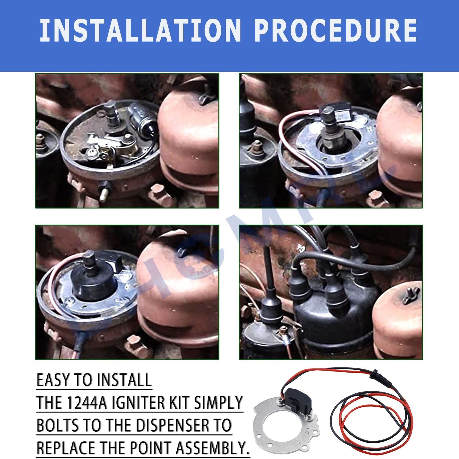 For Ford Tractors 2N /8N/ 9N 500-900 Series,1244A Electronic Ignition Conversion