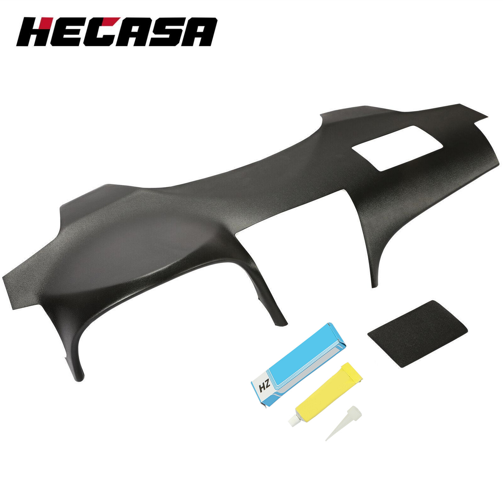 Front Dashboard Dash Cover Overlay Cap Pad Black ABS For Toyota Camry 2007-2011