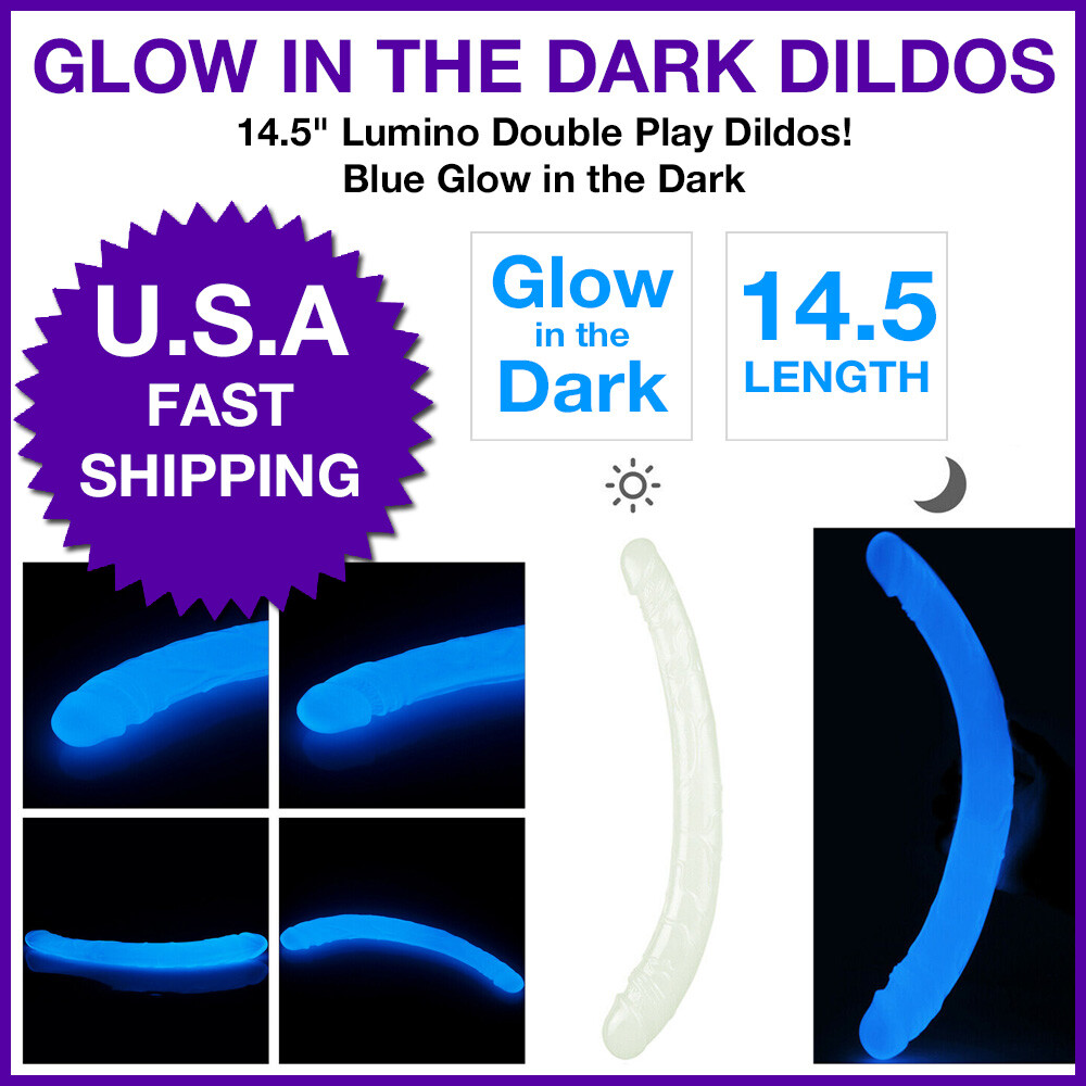 Lovetoy 14.5'' Lumino Play Double Dildo (Blue Glow in the Dark)