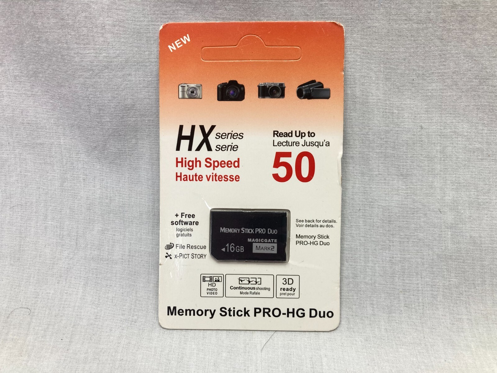 HX Series High Speed Memory Stick Pro-HG Duo 16GB brand new original packaging