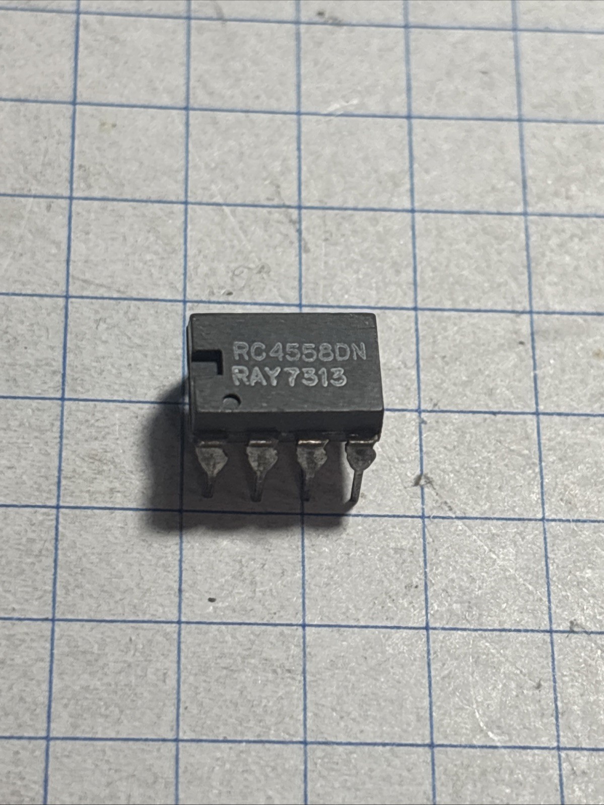 Vintage Raytheon RC4558DN 1973 Dual Op-Amp DIP-8 Audio Pedal IC Chip @CPUAF