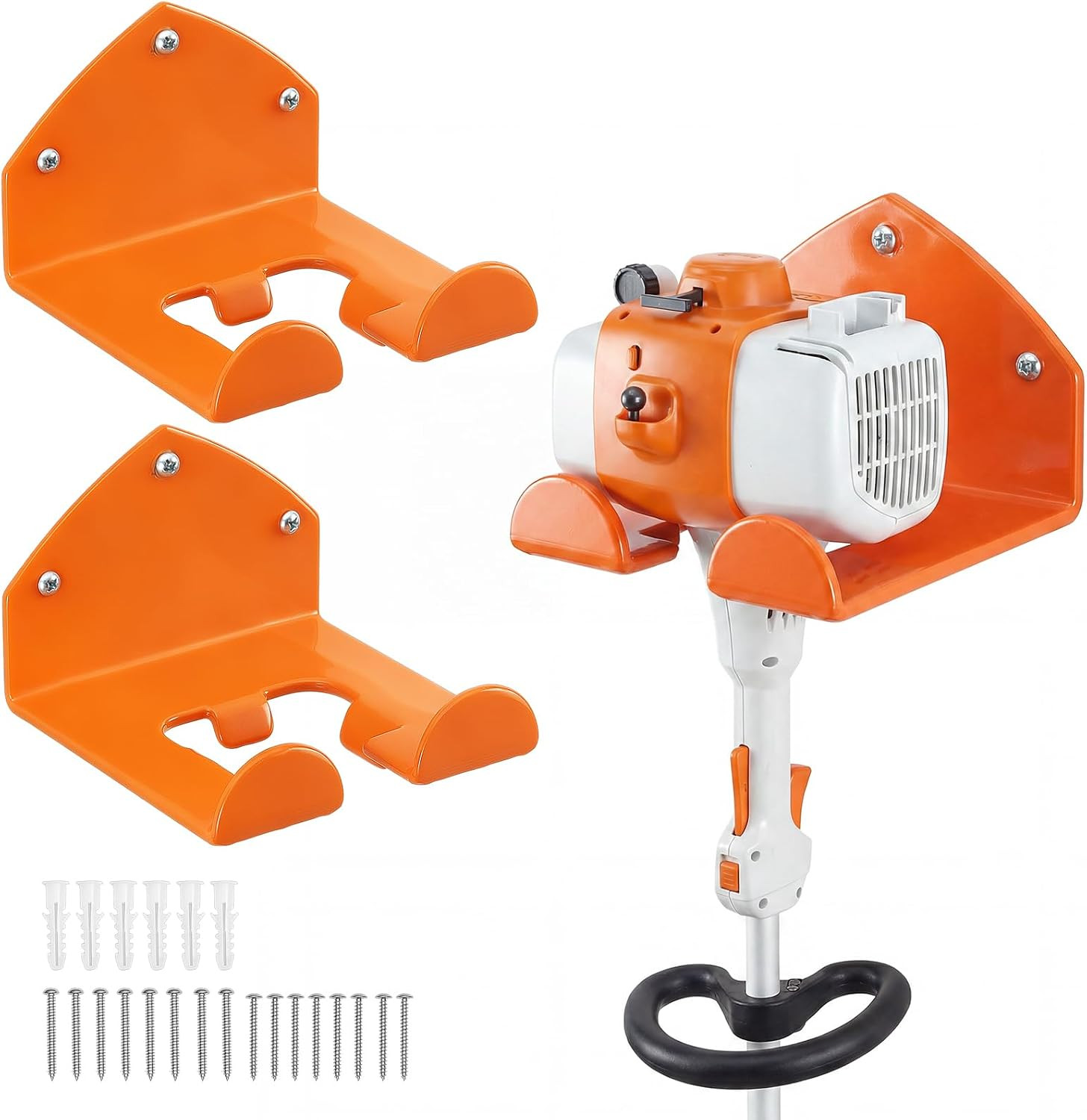 Garage Organizer Trimmer Rack 5.9 Inch 2 Pack 180 Lbs Total Load, Wall Mounted G