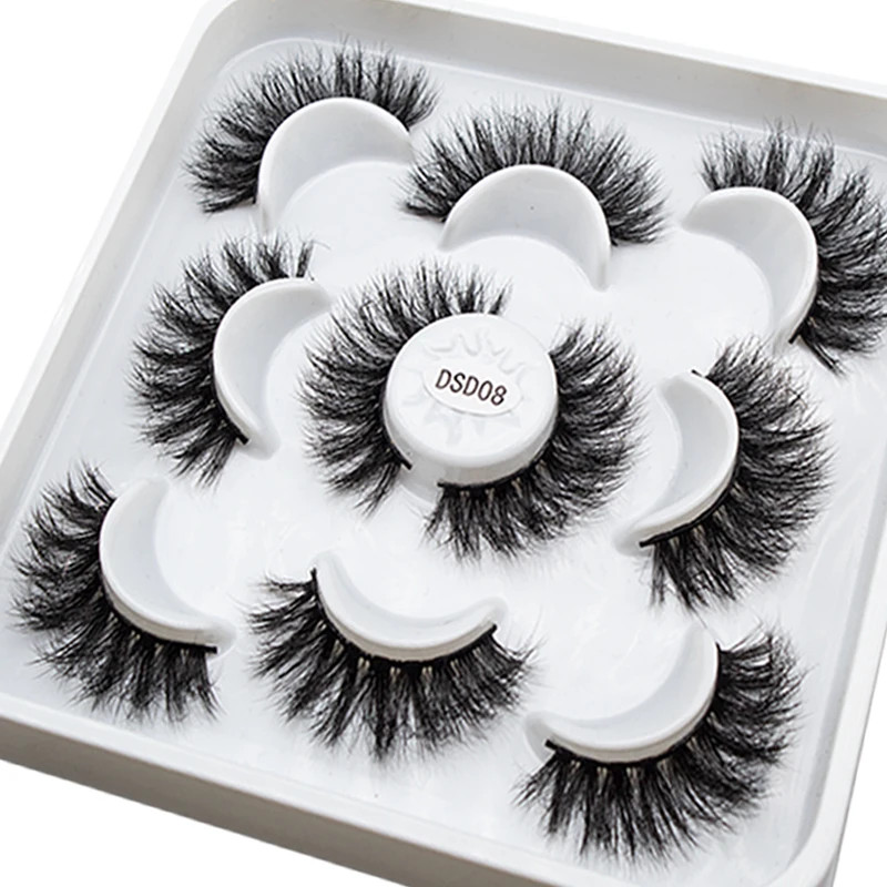 New 5 pairs 8-25mm natural 3D false eyelashes DINGSEN fake lashes makeup kit Min