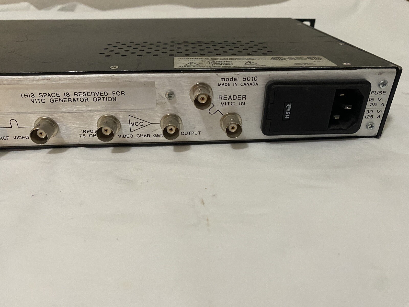 Evertz 5010-24Fps Time Code Master Generator/Reader Console