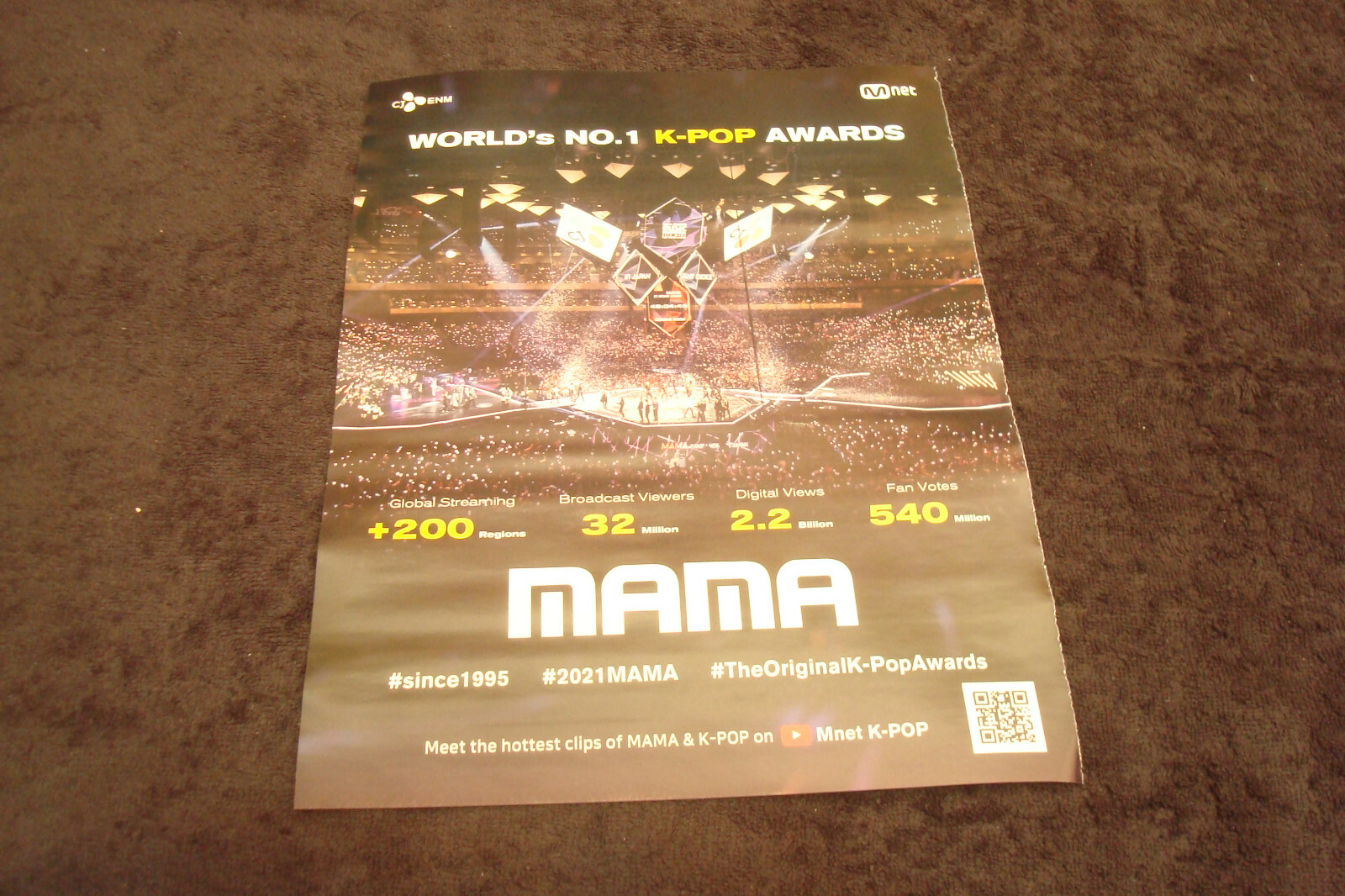 MAMA, Mnet Asian Music Awards 2021 ad as "World's No. 1 K-Pop Awards" BTS, NCT