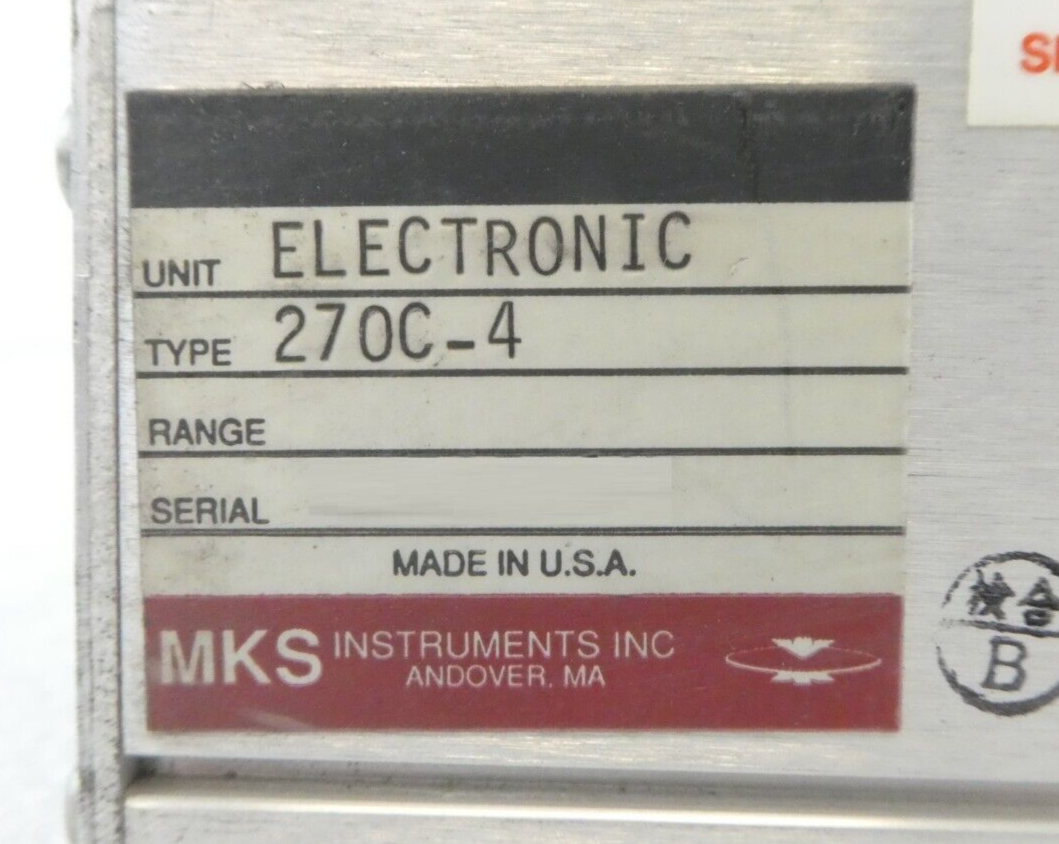 MKS Instruments 270C-4 Signal Conditioner Type 270 Tested Working Surplus