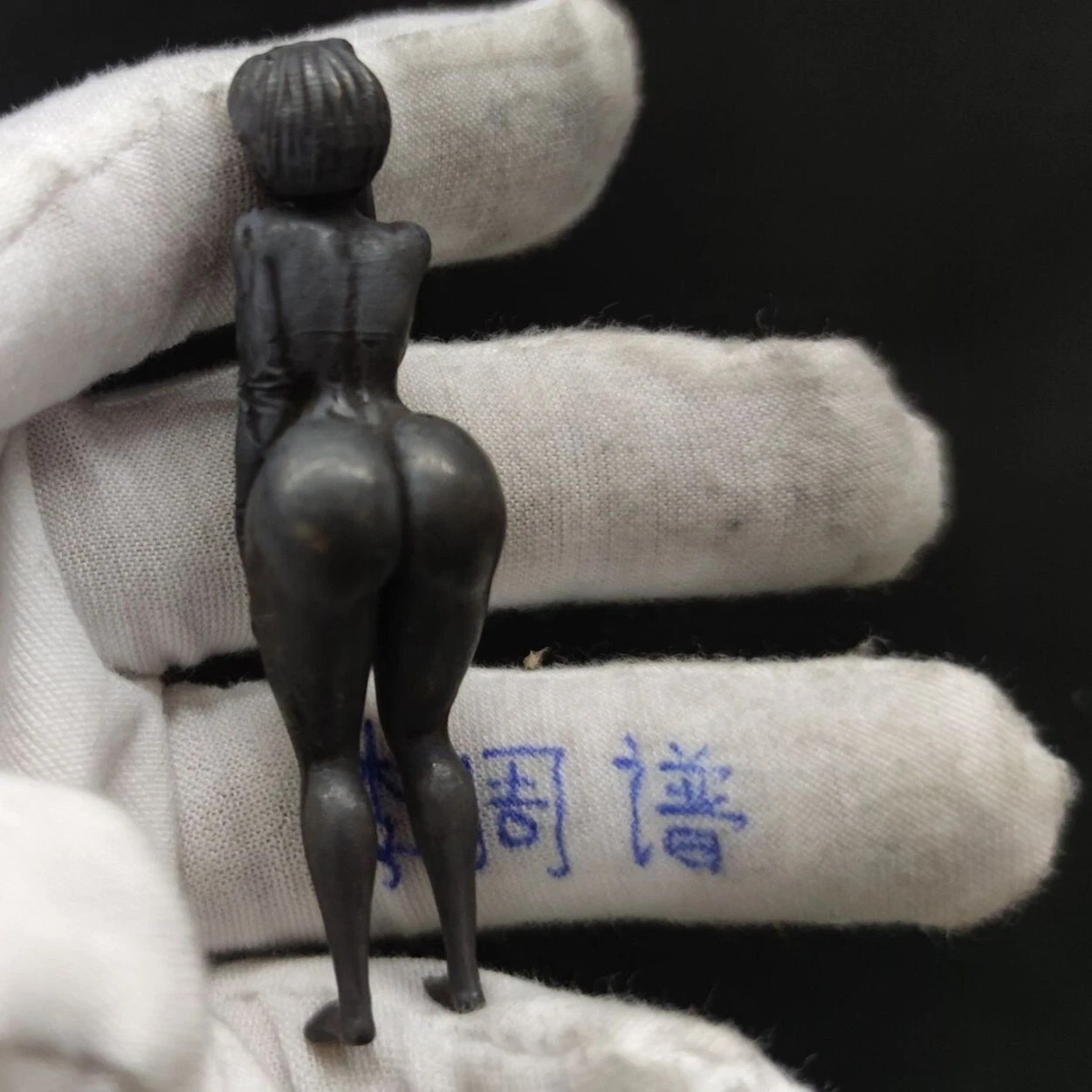 Black Solid Bronze Handicraft Nude Girl Buxom Fat Ass Model Statue Ornaments