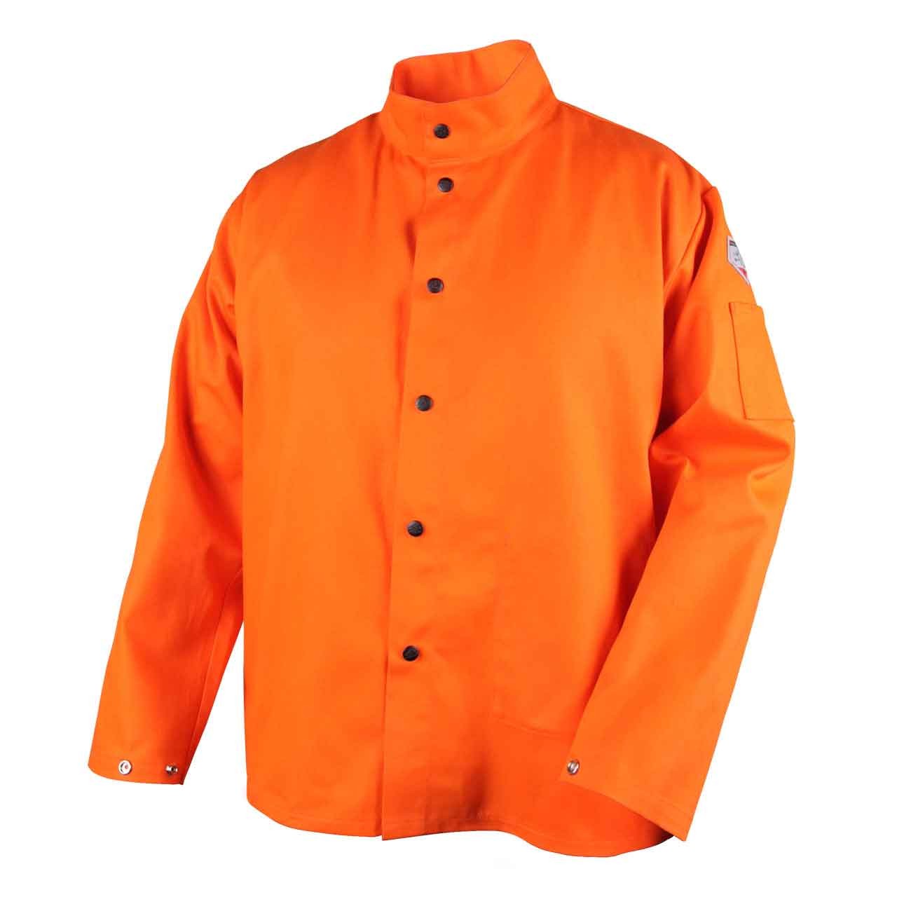 Black Stallion FO9-30C TruGuard 200 FR Cotton Welding Jacket Orange Medium
