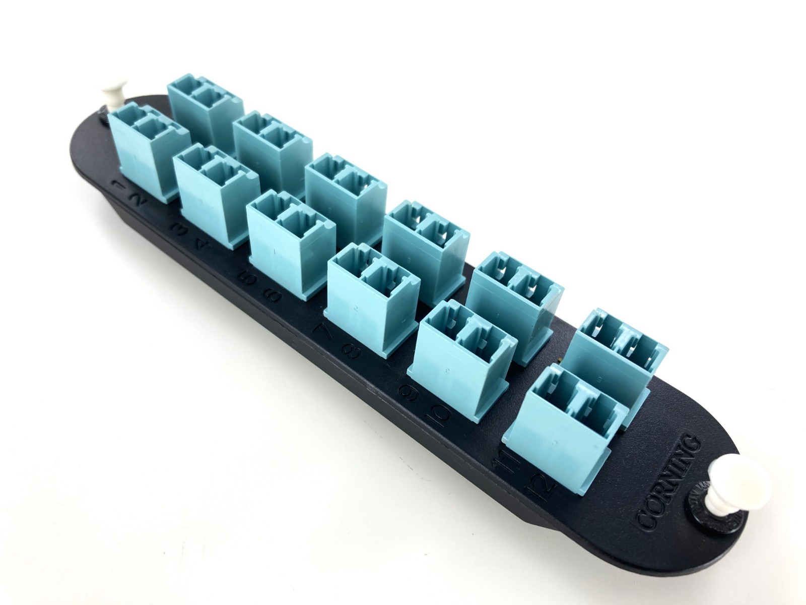 USED - Corning CCH-CP24-E4 Fiber Panel LC Duplex 50 um MM 24 Port Aqua OM3/OM4