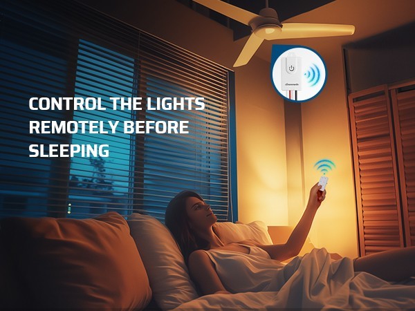 DEWENWILS Wireless Light Switch 15AMP High Power Receiver Kit with Timer, Indoor