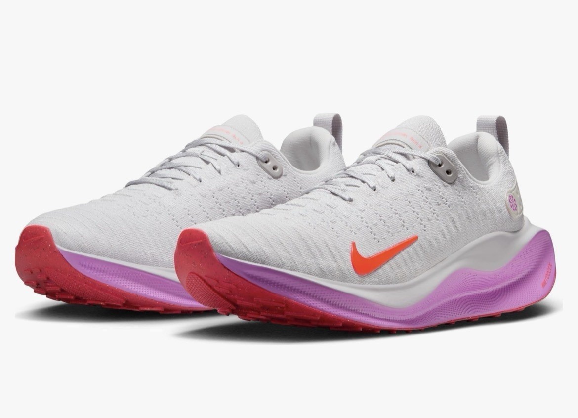 Nike ReactX Infinity Run 4 Vast Grey Hyper Violet Bright Crimson DR2665 Men’s 11