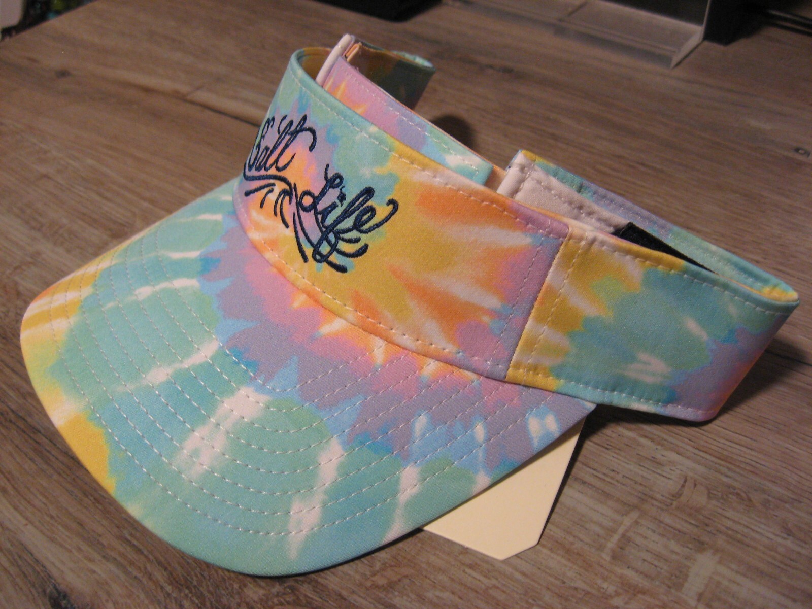 NEW Genuine Salt Life Visor Hat - Tie Die White - Pastel Colors - SLG20112 OSFM