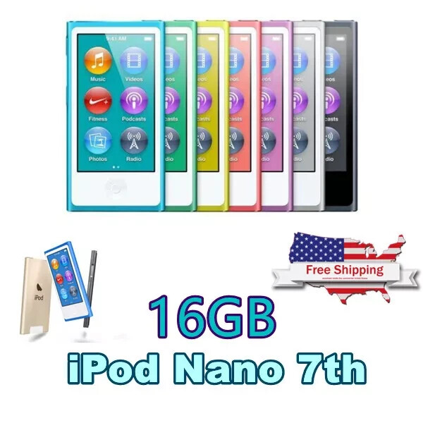 New Apple iPod Nano 7th Generation(16GB) All Colors-Sealed Retail Box🎁