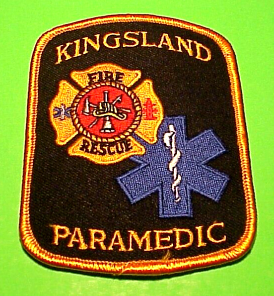 KINGSLAND  GEORGIA  GA  FIRE / PARAMEDIC  4"  FIRE DEPT. PATCH  FREE SHIPPING!!!
